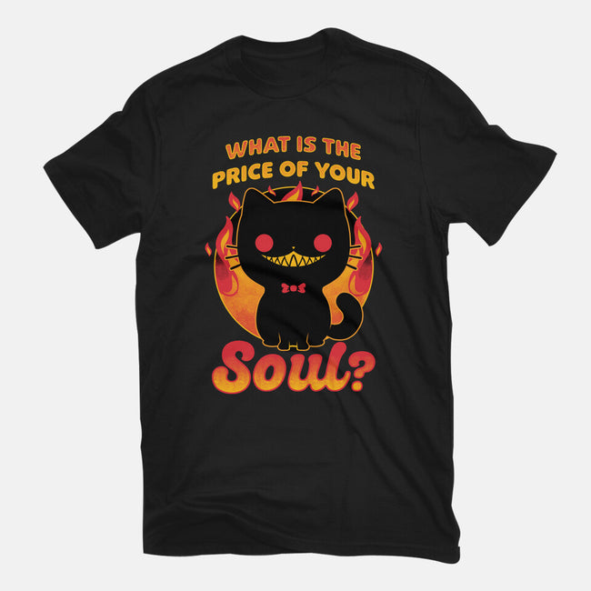 Creepy Cat Buys Souls-Womens-Fitted-Tee-Studio Mootant