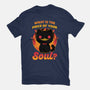 Creepy Cat Buys Souls-Unisex-Basic-Tee-Studio Mootant