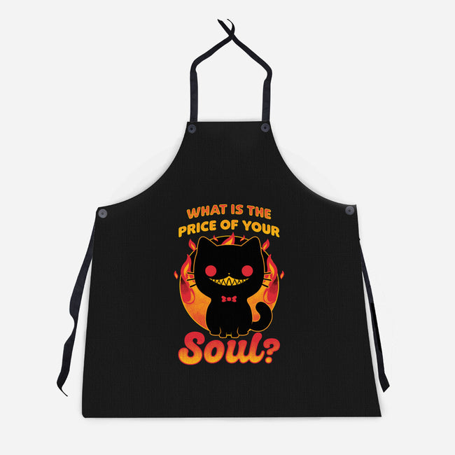 Creepy Cat Buys Souls-Unisex-Kitchen-Apron-Studio Mootant