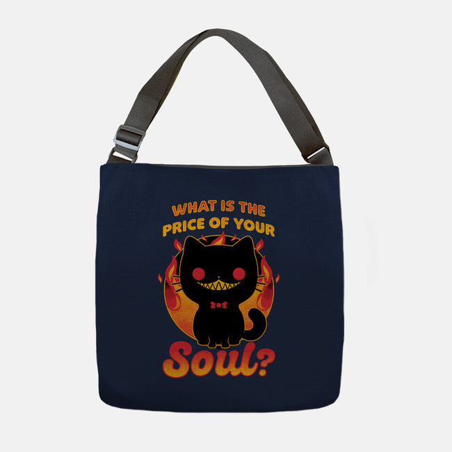 Creepy Cat Buys Souls-None-Adjustable Tote-Bag-Studio Mootant