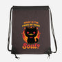 Creepy Cat Buys Souls-None-Drawstring-Bag-Studio Mootant