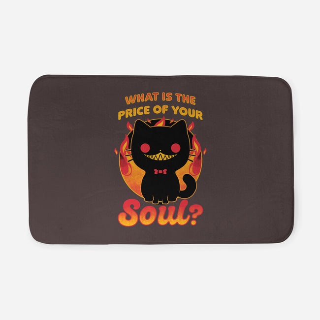 Creepy Cat Buys Souls-None-Memory Foam-Bath Mat-Studio Mootant