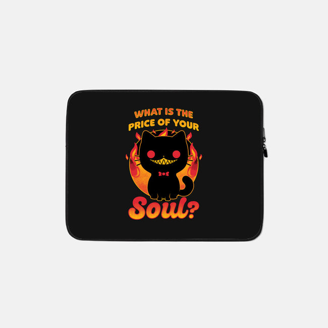 Creepy Cat Buys Souls-None-Zippered-Laptop Sleeve-Studio Mootant