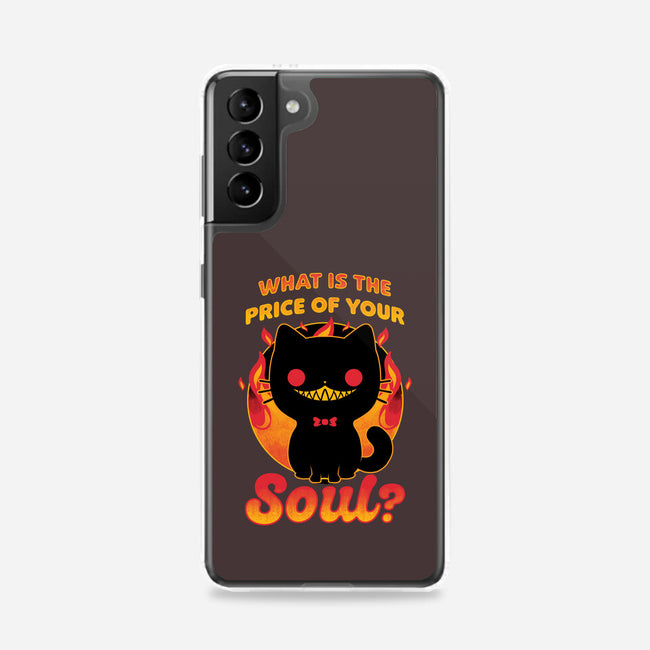 Creepy Cat Buys Souls-Samsung-Snap-Phone Case-Studio Mootant