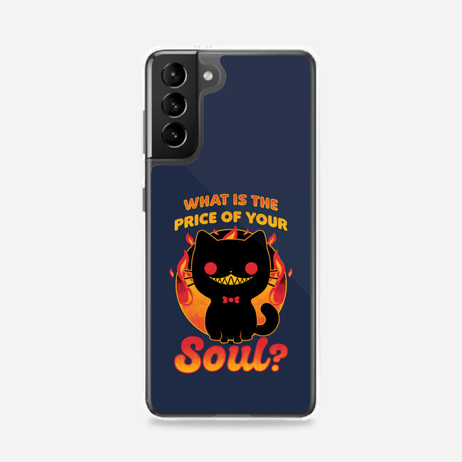 Creepy Cat Buys Souls-Samsung-Snap-Phone Case-Studio Mootant