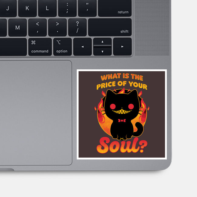 Creepy Cat Buys Souls-None-Glossy-Sticker-Studio Mootant