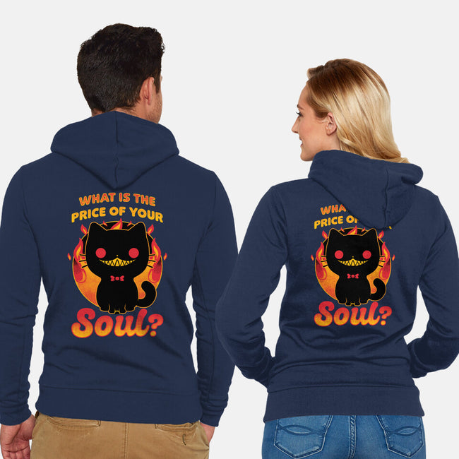 Creepy Cat Buys Souls-Unisex-Zip-Up-Sweatshirt-Studio Mootant