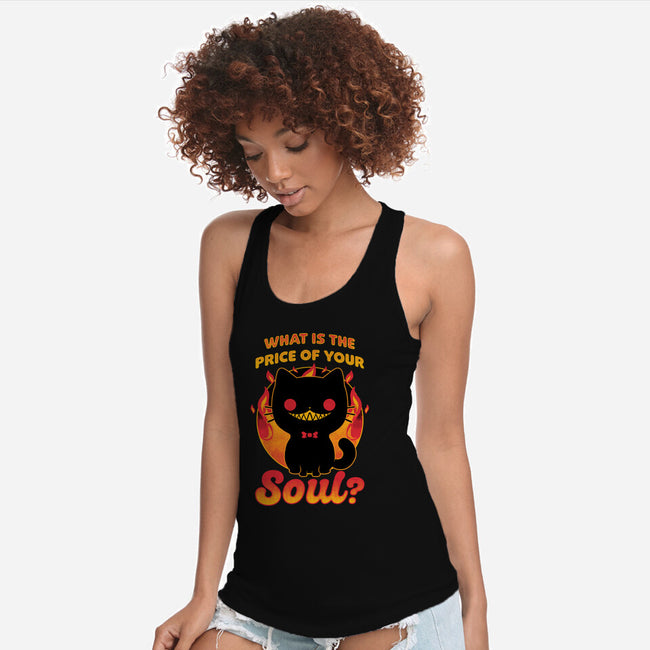 Creepy Cat Buys Souls-Womens-Racerback-Tank-Studio Mootant