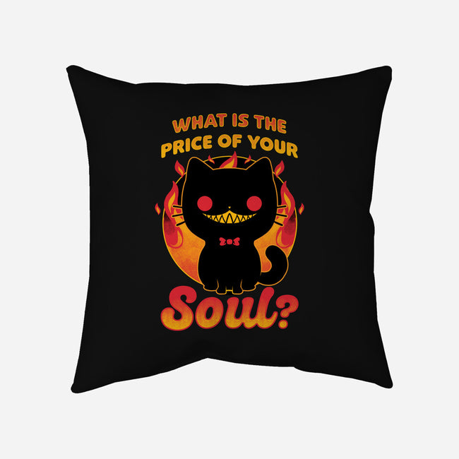 Creepy Cat Buys Souls-None-Removable Cover w Insert-Throw Pillow-Studio Mootant