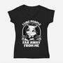 Goth Girl Hates People-Womens-V-Neck-Tee-Studio Mootant