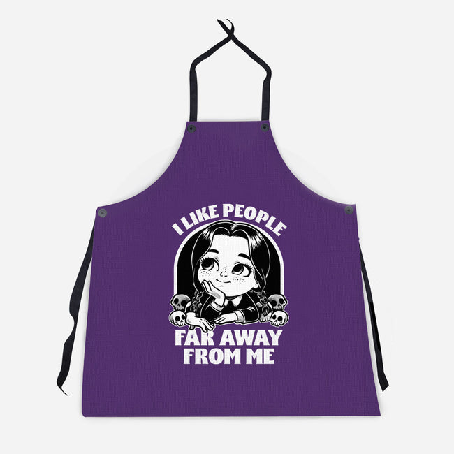 Goth Girl Hates People-Unisex-Kitchen-Apron-Studio Mootant