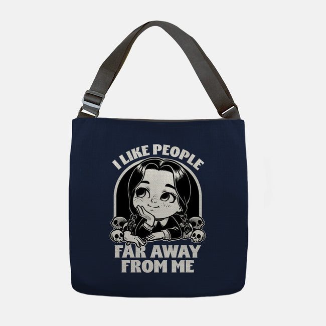 Goth Girl Hates People-None-Adjustable Tote-Bag-Studio Mootant