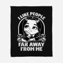 Goth Girl Hates People-None-Fleece-Blanket-Studio Mootant