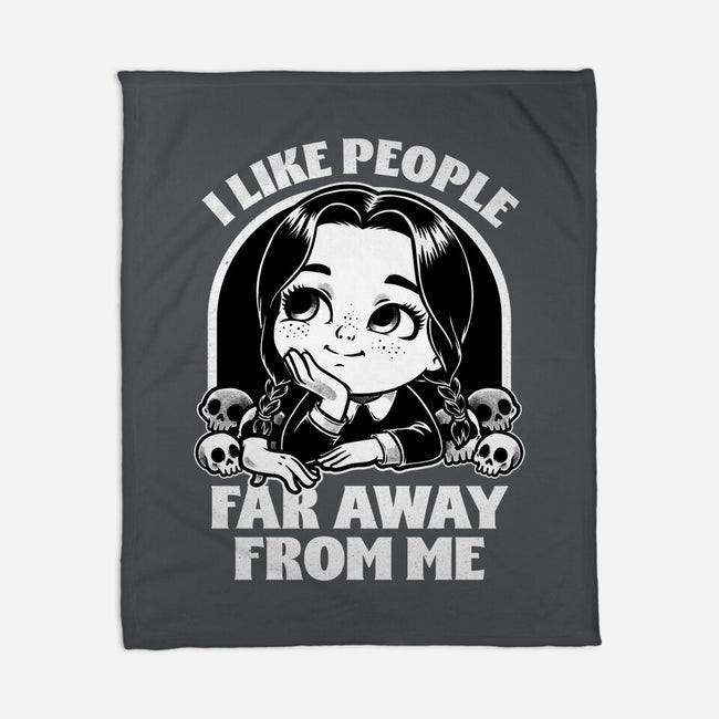 Goth Girl Hates People-None-Fleece-Blanket-Studio Mootant