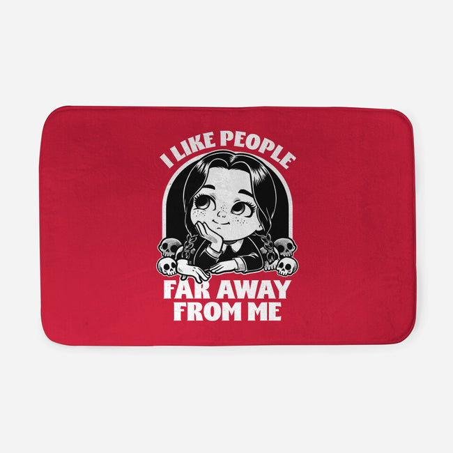 Goth Girl Hates People-None-Memory Foam-Bath Mat-Studio Mootant