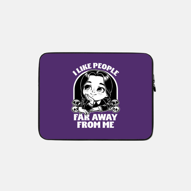 Goth Girl Hates People-None-Zippered-Laptop Sleeve-Studio Mootant