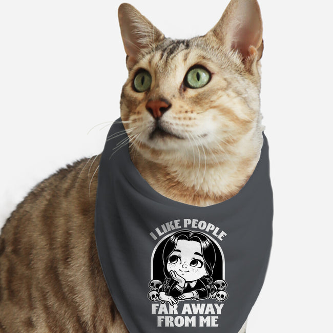 Goth Girl Hates People-Cat-Bandana-Pet Collar-Studio Mootant