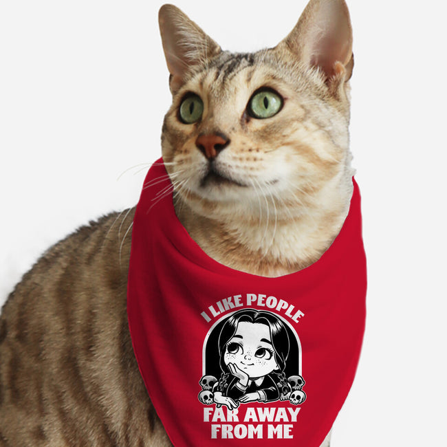 Goth Girl Hates People-Cat-Bandana-Pet Collar-Studio Mootant