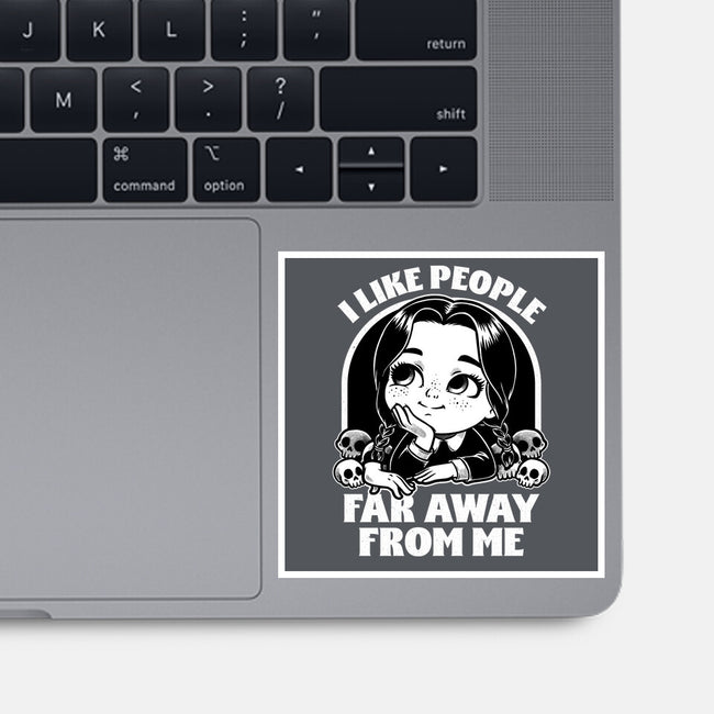 Goth Girl Hates People-None-Glossy-Sticker-Studio Mootant