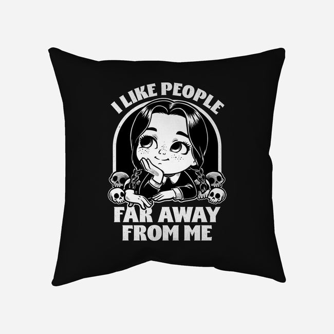 Goth Girl Hates People-None-Non-Removable Cover w Insert-Throw Pillow-Studio Mootant