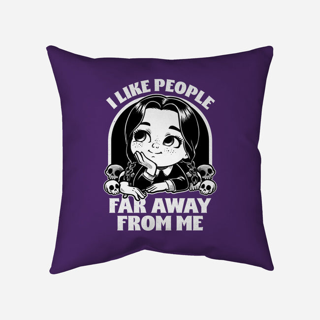 Goth Girl Hates People-None-Non-Removable Cover w Insert-Throw Pillow-Studio Mootant