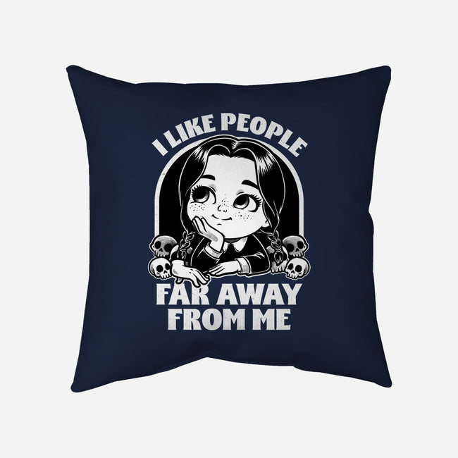 Goth Girl Hates People-None-Removable Cover w Insert-Throw Pillow-Studio Mootant