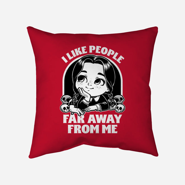 Goth Girl Hates People-None-Removable Cover w Insert-Throw Pillow-Studio Mootant