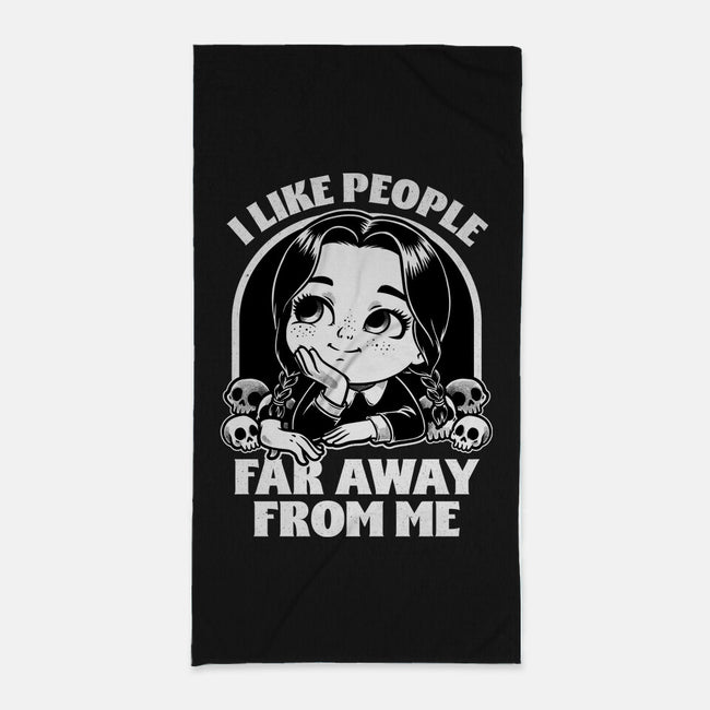 Goth Girl Hates People-None-Beach-Towel-Studio Mootant