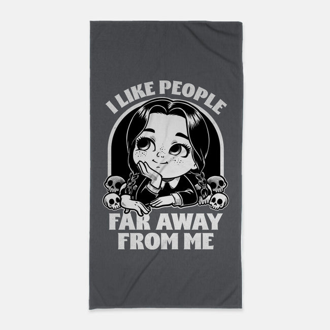 Goth Girl Hates People-None-Beach-Towel-Studio Mootant