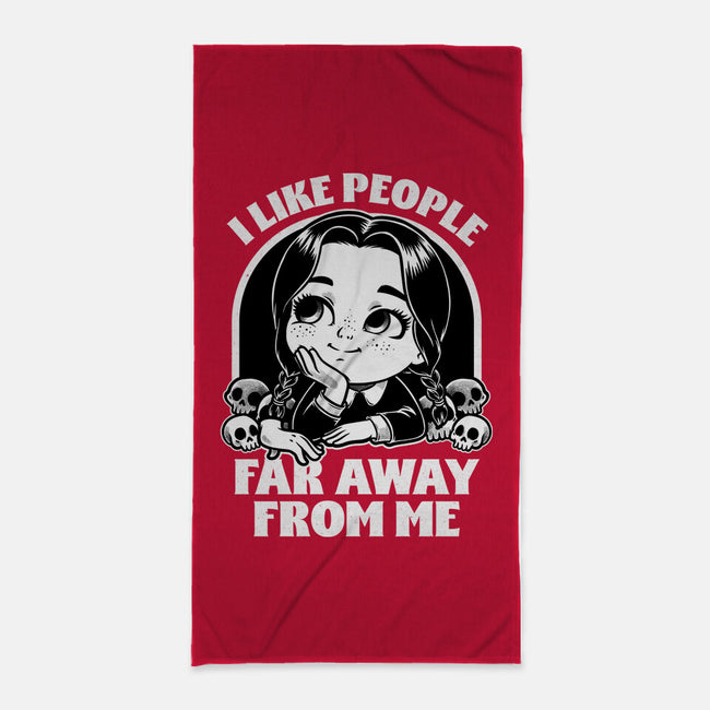 Goth Girl Hates People-None-Beach-Towel-Studio Mootant