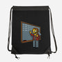 Horror Movie Chalkboard-None-Drawstring-Bag-Studio Mootant