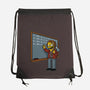 Horror Movie Chalkboard-None-Drawstring-Bag-Studio Mootant