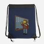 Horror Movie Chalkboard-None-Drawstring-Bag-Studio Mootant