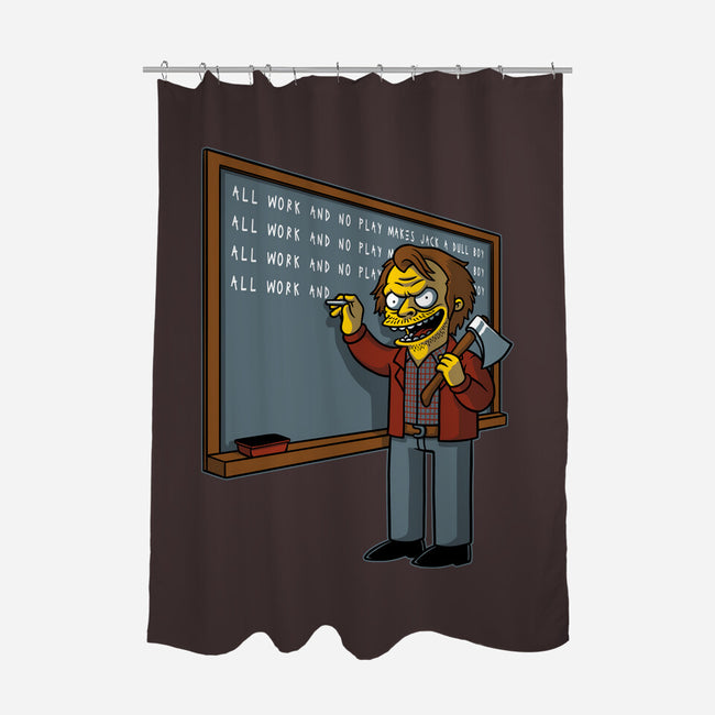 Horror Movie Chalkboard-None-Polyester-Shower Curtain-Studio Mootant