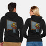 Horror Movie Chalkboard-Unisex-Zip-Up-Sweatshirt-Studio Mootant