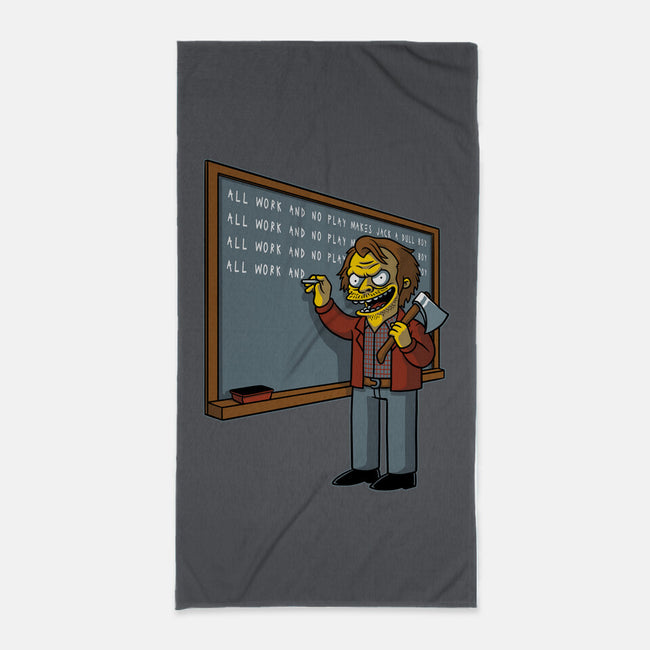 Horror Movie Chalkboard-None-Beach-Towel-Studio Mootant