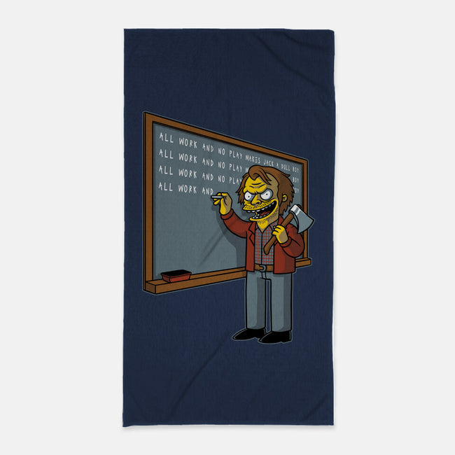 Horror Movie Chalkboard-None-Beach-Towel-Studio Mootant