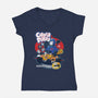 Cobra Puff-Womens-V-Neck-Tee-Jc Jows