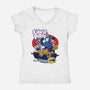 Cobra Puff-Womens-V-Neck-Tee-Jc Jows