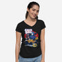 Cobra Puff-Womens-V-Neck-Tee-Jc Jows