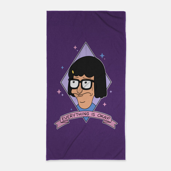 Everything Is Okay Face-None-Beach-Towel-Alexhefe