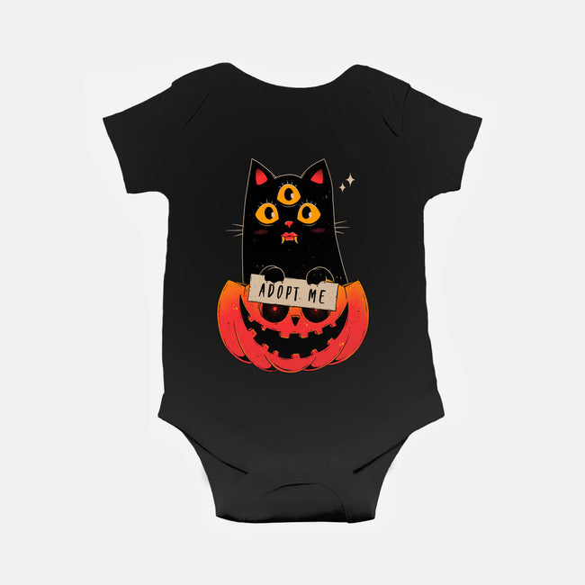 Adopt Spooky Cat-Baby-Basic-Onesie-GODZILLARGE