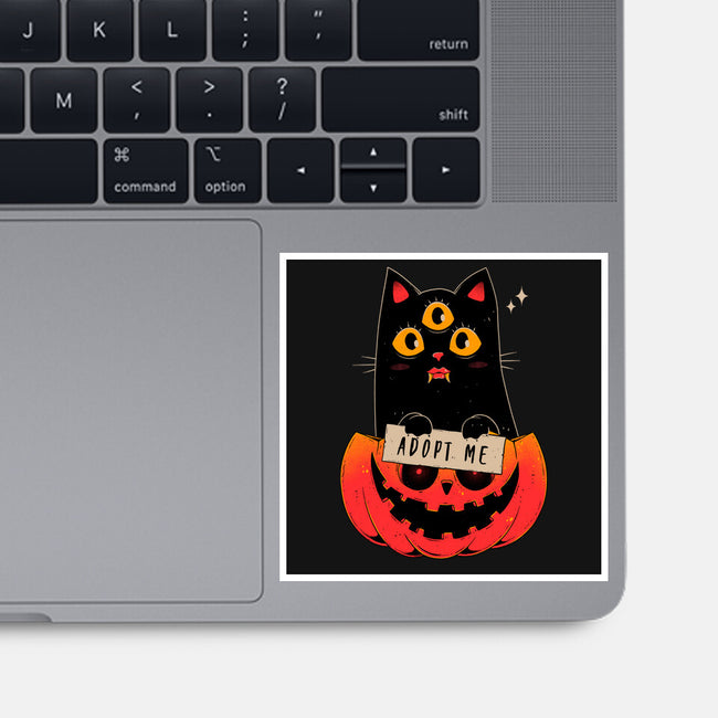 Adopt Spooky Cat-None-Glossy-Sticker-GODZILLARGE