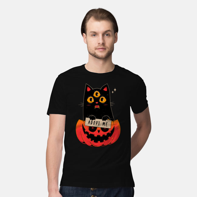 Adopt Spooky Cat-Mens-Premium-Tee-GODZILLARGE