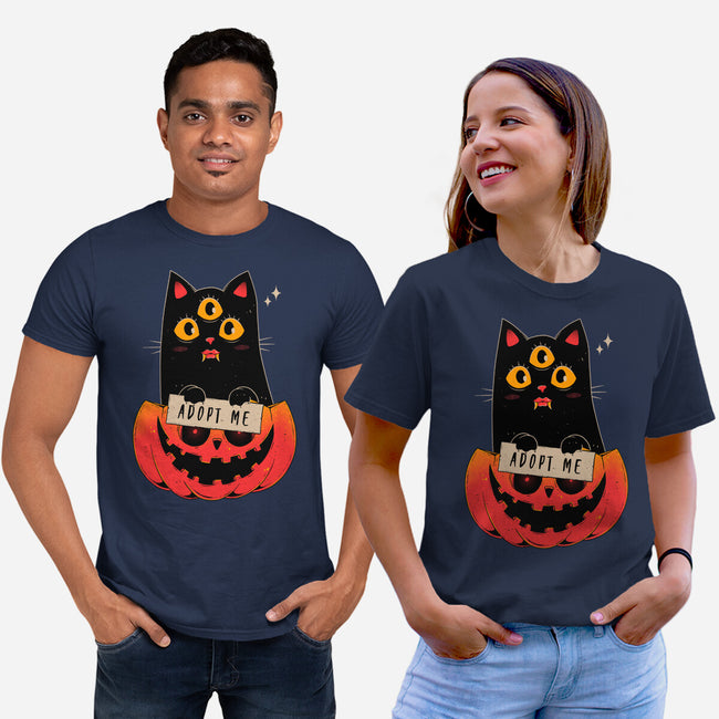 Adopt Spooky Cat-Unisex-Basic-Tee-GODZILLARGE