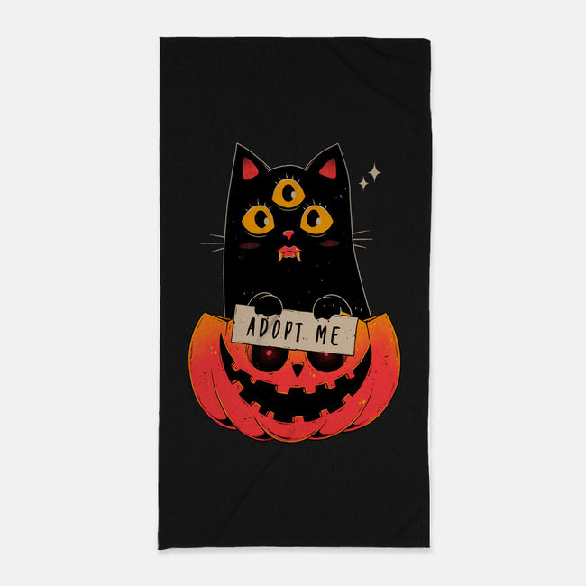 Adopt Spooky Cat-None-Beach-Towel-GODZILLARGE