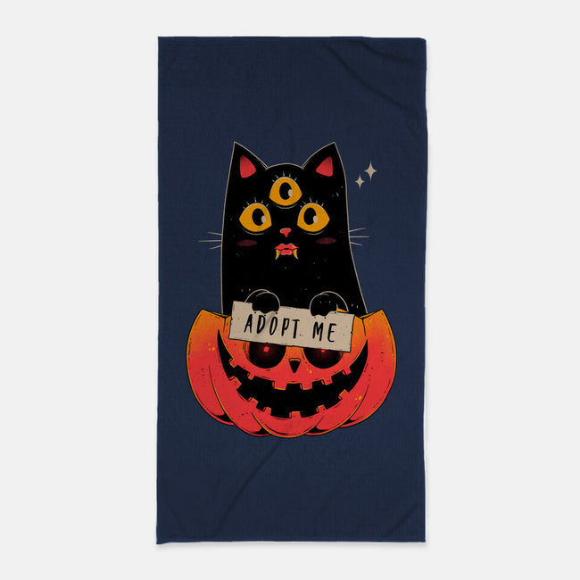 Adopt Spooky Cat-None-Beach-Towel-GODZILLARGE