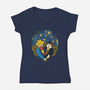 Sunflower Lovers-Womens-V-Neck-Tee-tobefonseca