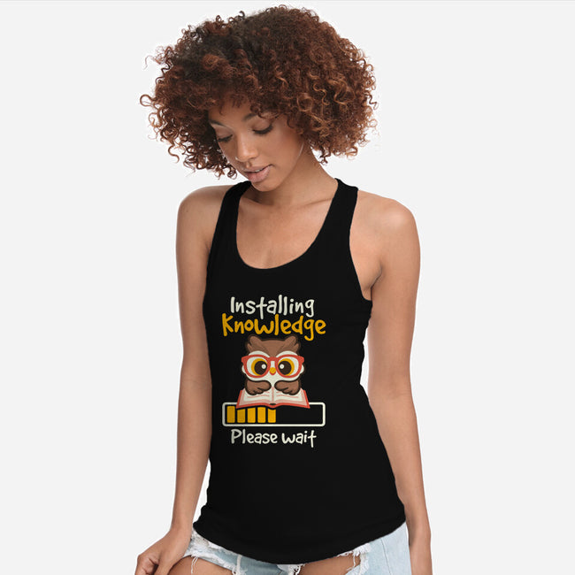 Installing Knowledge-Womens-Racerback-Tank-NemiMakeit