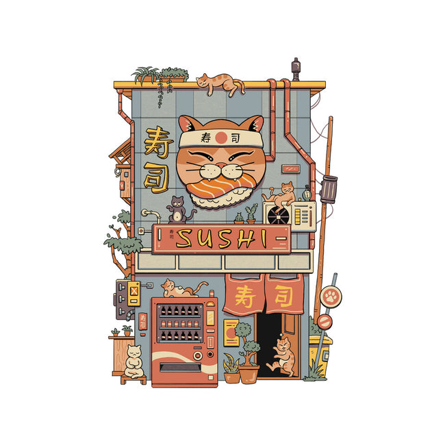 Neko Sushi House-None-Stretched-Canvas-vp021